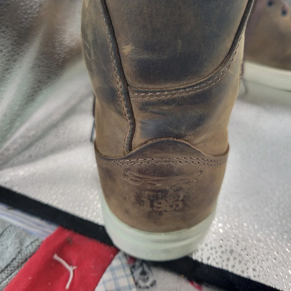 TCX Street Ace Waterproof Brown Leather Motorcycle Riding Boots Mens Size 42 8.5
